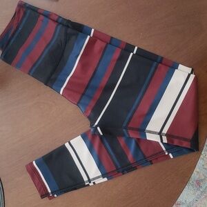 Beyond Yoga Stripe Lux High Waisted Midi Leggings